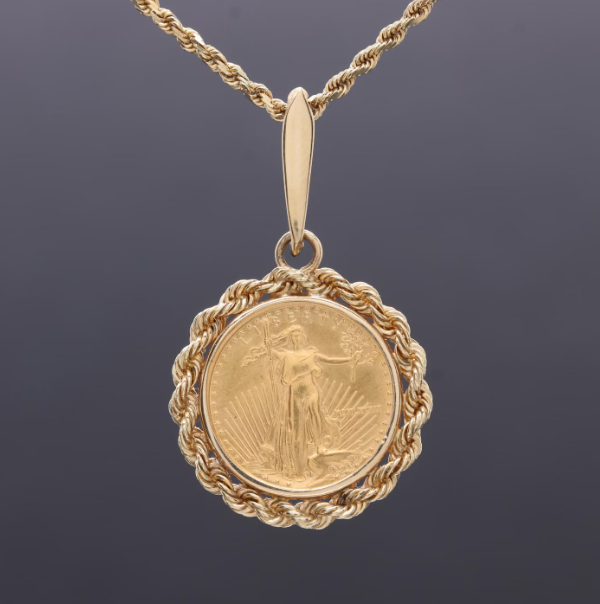 14k Gold Coin Necklace - featured image